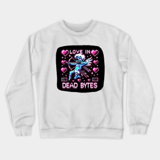 Pixel Love Zombie: 8-Bit Romance and Gaming Art Crewneck Sweatshirt
